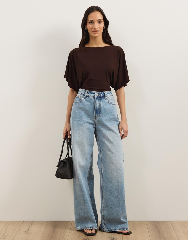 Atmos&Here - Amara Jersey Tie Back Short Sleeve Top