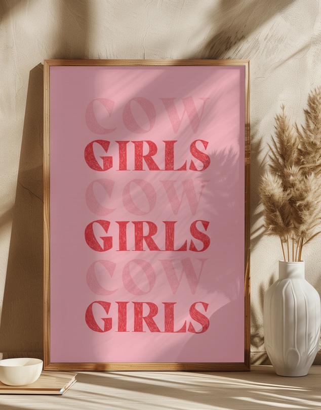 Olive et Oriel - Cow Girls Girls Girls by Anyone Can Yeehaw Art Print