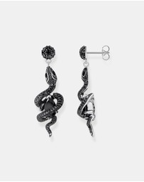 THOMAS SABO - Earrings with snake pendant and zirconia
