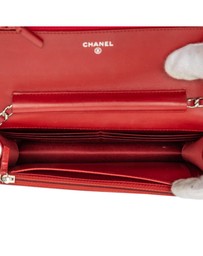 Pre-Loved by Azura Reborn - Pre-Loved CC Embossed Lambskin Camellia Wallet On Chain