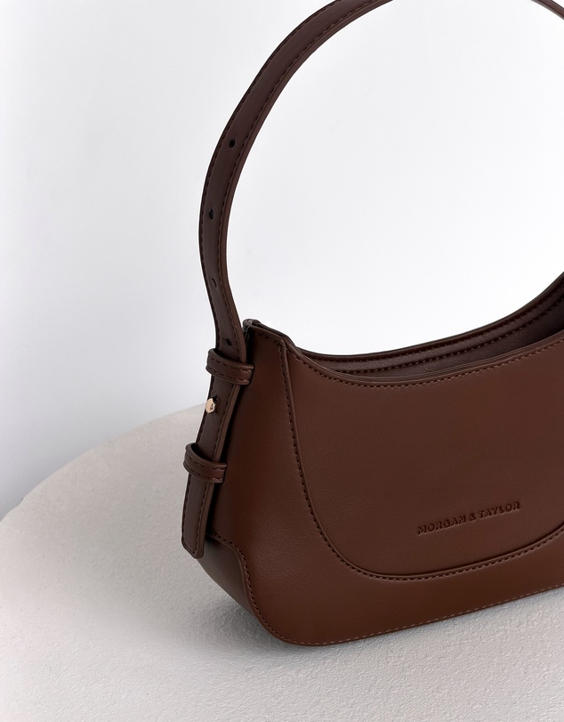 Morgan & Taylor - Aurora Shoulder Handbag in Chocolate Brown