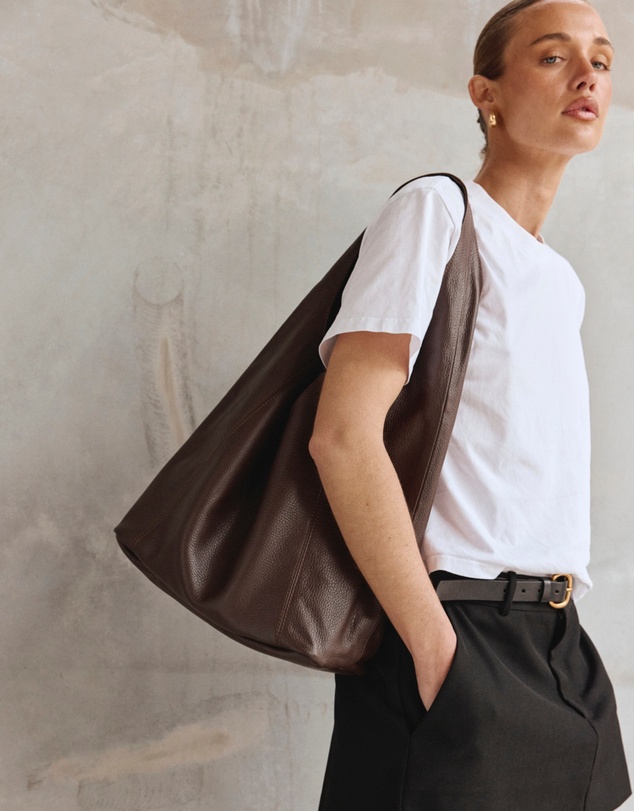 VESTIRSI - Scarlett 2.0 Dark Chocolate Leather Hobo
