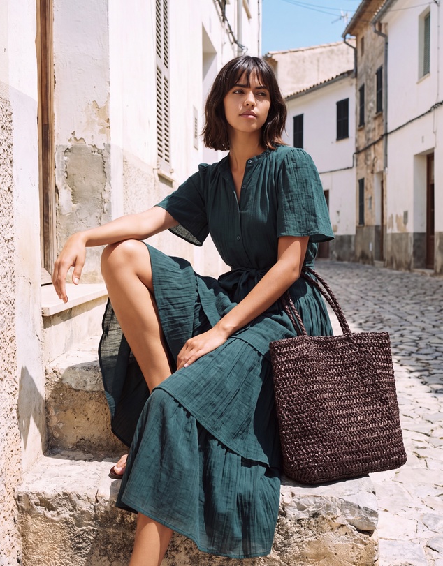 The Fated - Mali Tiered Midi Dress