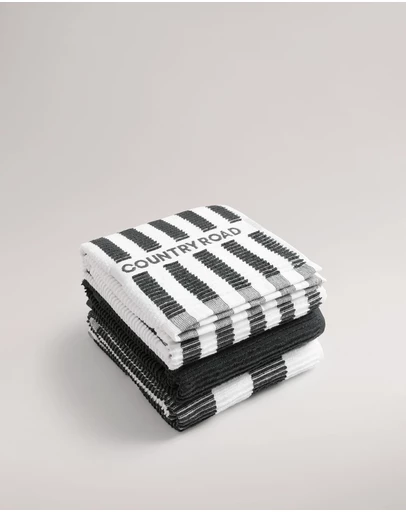 Country Road - Cr Stripe Australian Cotton Tea Towel Pack Of 3