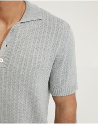 Oxford - Harrison Cable Knit Polo
