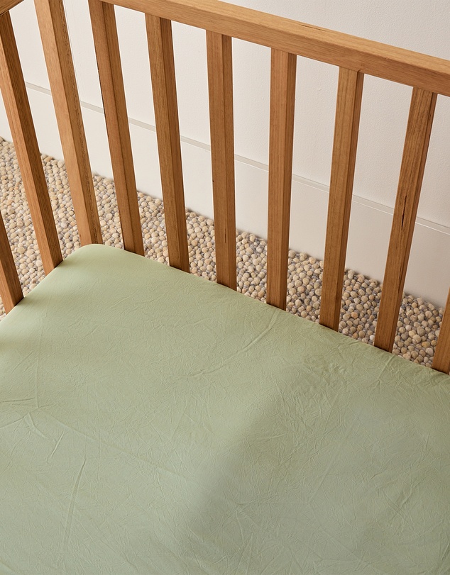 Sheet Society - Leo Washed Cotton Cot Fitted Sheet