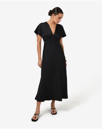 Forcast - Catalina V-Neck Satin Dress