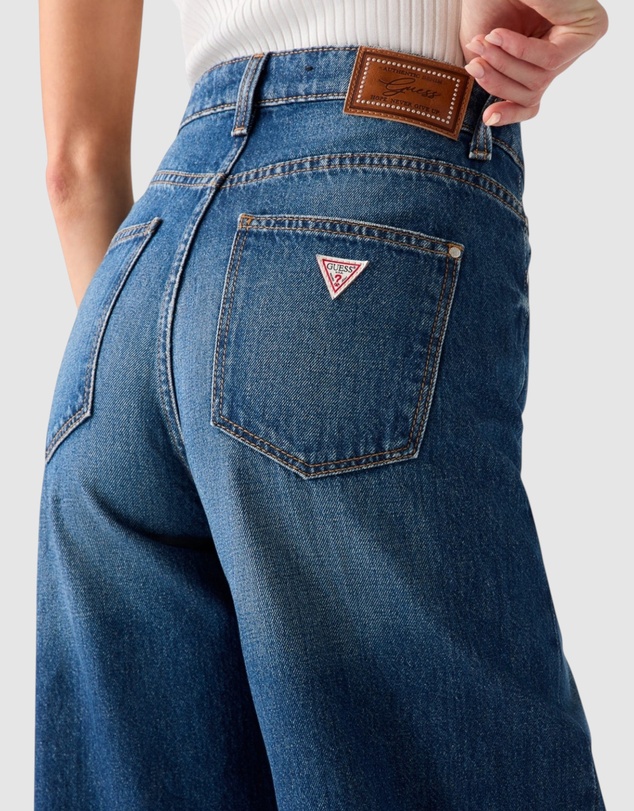 GUESS - High-Rise Palazzo Wide Leg Jeans