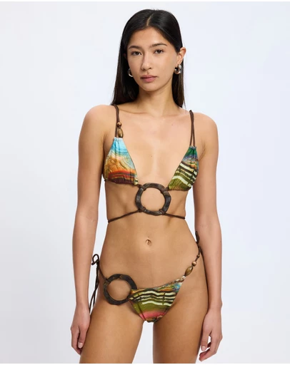 Jaded London - Wooden Trim Bikini Top