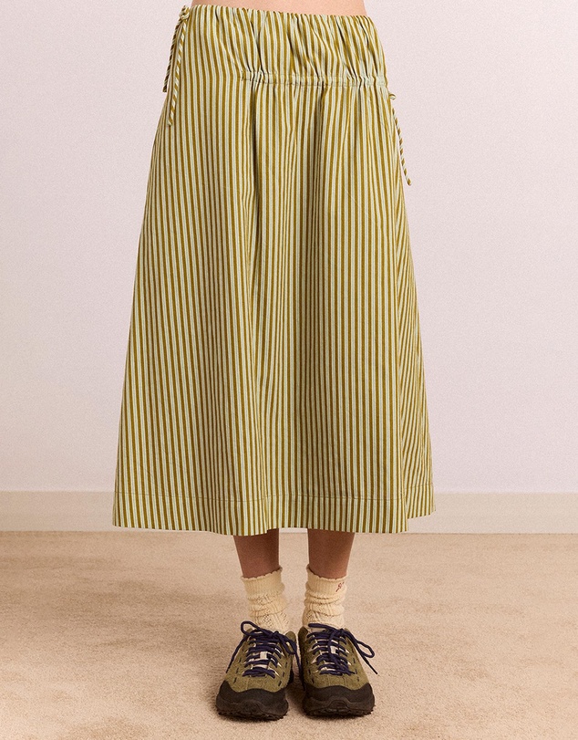 Damson Madder - Caspia Volume Midi Skirt