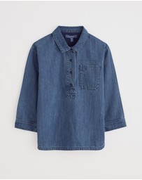 Seasalt - Seasalt Cornwall Blue Oak Leaf Shirt