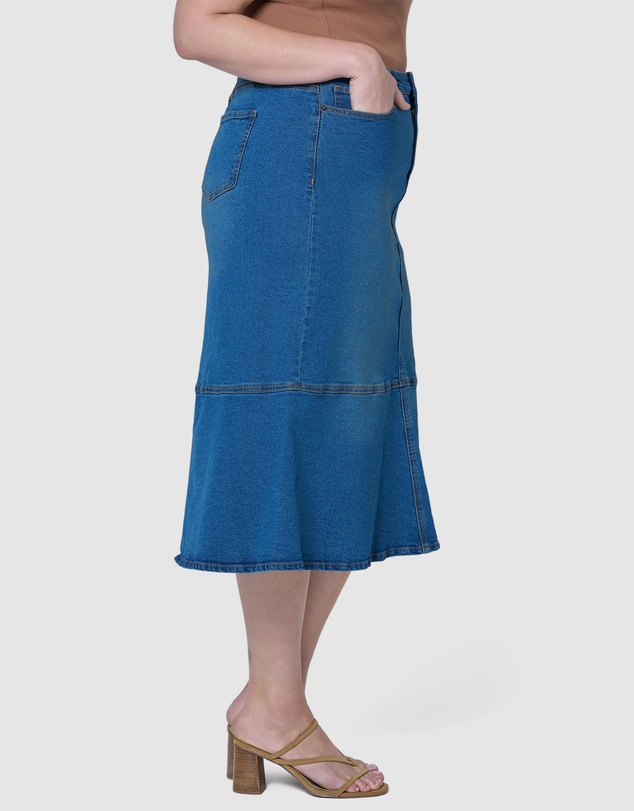 Indigo Tonic - Penny Denim Midi Skirt