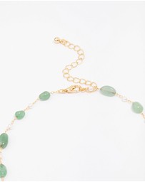 Lovisa - Gold Plated Alternating Semi-Precious Stone Chain Necklace