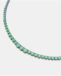Swarovski - Matrix Necklace, Gradient Of Round Cuts, Multicolored, Ruthenium Plated
