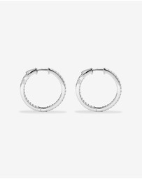 Michael Hill - 30mm Cubic Zirconia Huggie Hoop Earrings in Sterling Silver
