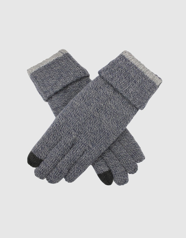 DENTS - Thinsulate Lined Touchscreen Knit Gloves with Rollover Cuff