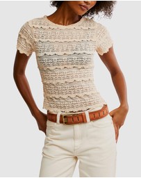 Free People - Angelina Lace Tee