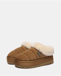 EVERAU - EverAU Ugg Ulrika Platform Sheepskin Upper House Shoes
