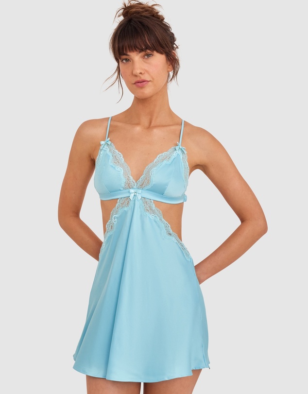 Bras N Things - Night Games Summer Crush Slip-Light Blue
