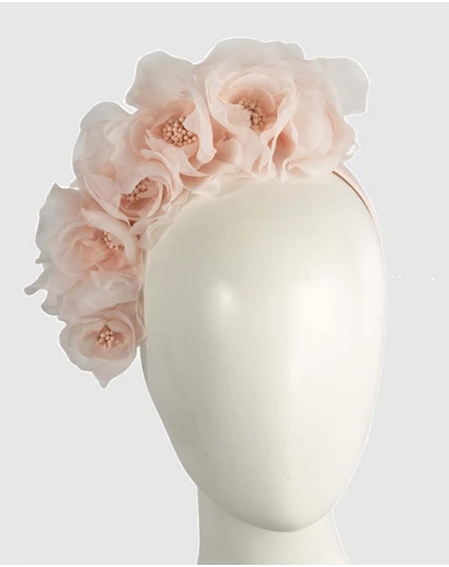 Max Alexander - Pink Flower Headband Fascinator