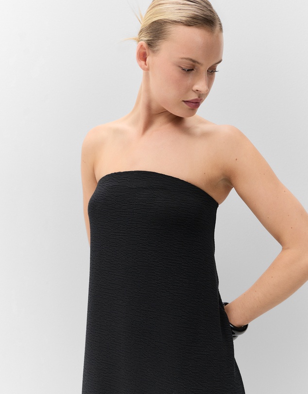 UNISON - Textured Strapless Balloon Dress