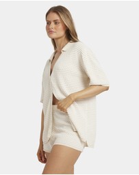 Billabong - Womens Sun Bubble Stripe Knit Shirt
