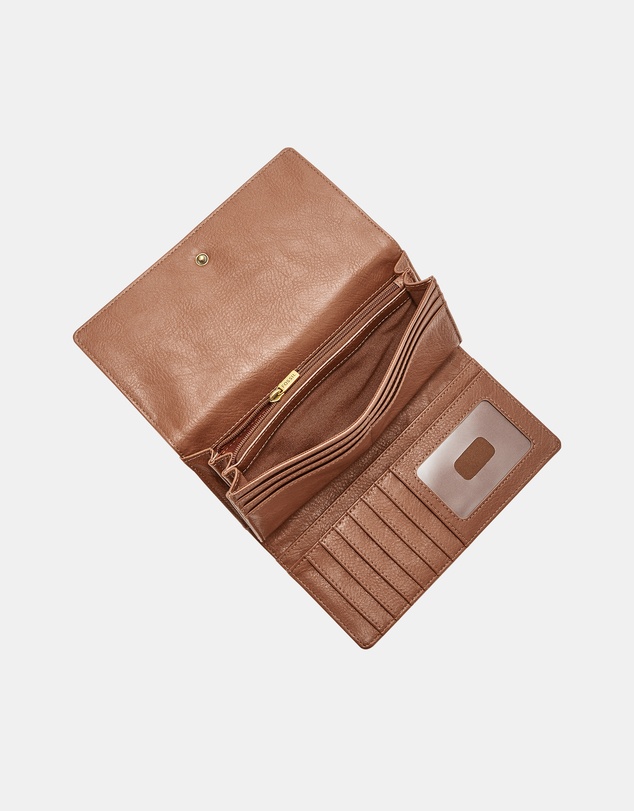 Fossil - Logan Brown RFID Flap Clutch