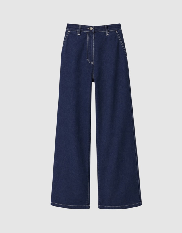 GUESS - High-Rise Coreline Contrast Stitch Skater Straight Leg Pants