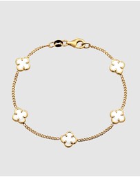 Elli Jewelry - Bracelet Cloverleaf 925 Sterling Silver Gold-Plated