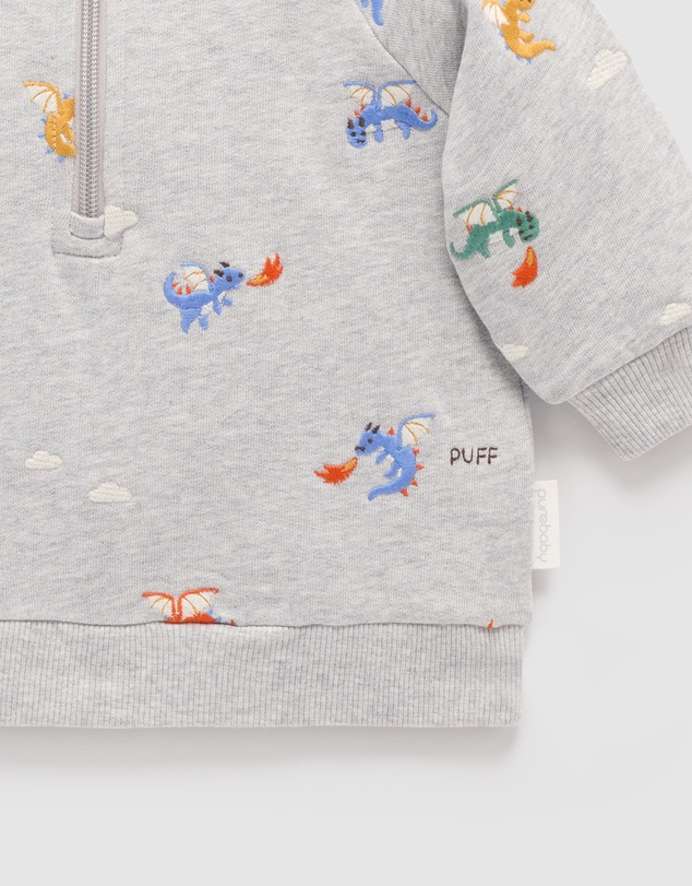 Purebaby - Dragon Embroidered Windcheater -Kids-Babies