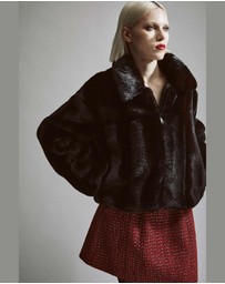 Bardot - Sylvie Zip Faux Fur Jacket