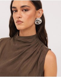 Calli - Sadie Cupro Draped Mini Dress