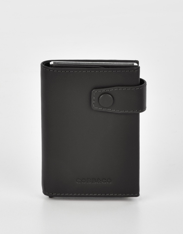 Cobb & Co - Healy Metal Chamber RFID Safe Leather Card Wallet