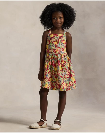 Polo Ralph Lauren - Lemon Floral Slub Cotton Dress - Kids