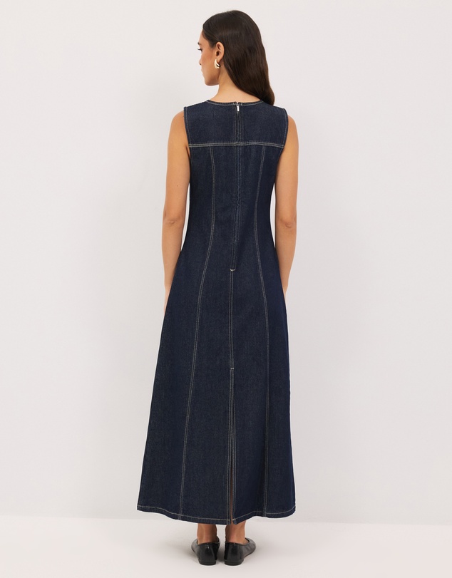 Calli - Remi Denim Midi Dress