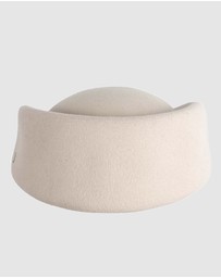 Max Alexander - Felt Cream Pillbox Hat