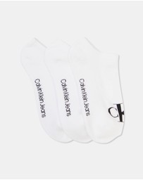 Calvin Klein - 3-Pack Monogram Cushion Low Cut Socks