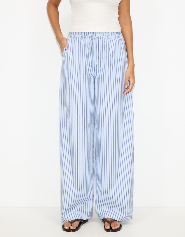 Dazie - Nina Stripe Double Waist Band Pants