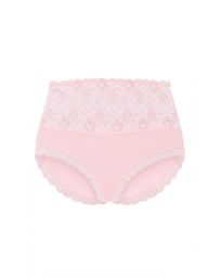 City Chic - Plus size Iris 3 Pack Cotton Hi Brief - pink icing purple iris black