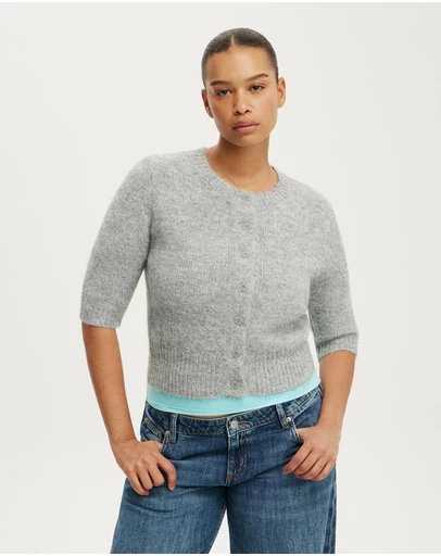 Cotton On - Short Sleeve Fluffy Cardi