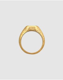 Haze & Glory - ICONIC EXCLUSIVE - Ring Signet Firestarter in 925 Sterling Silver Gold Plated