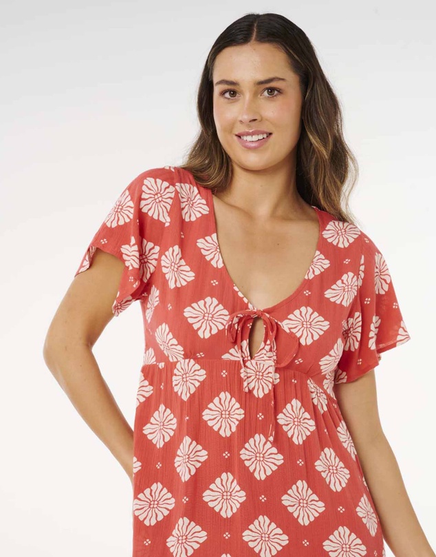 Rip Curl - Ventura Tiered Short Sleeve Dress