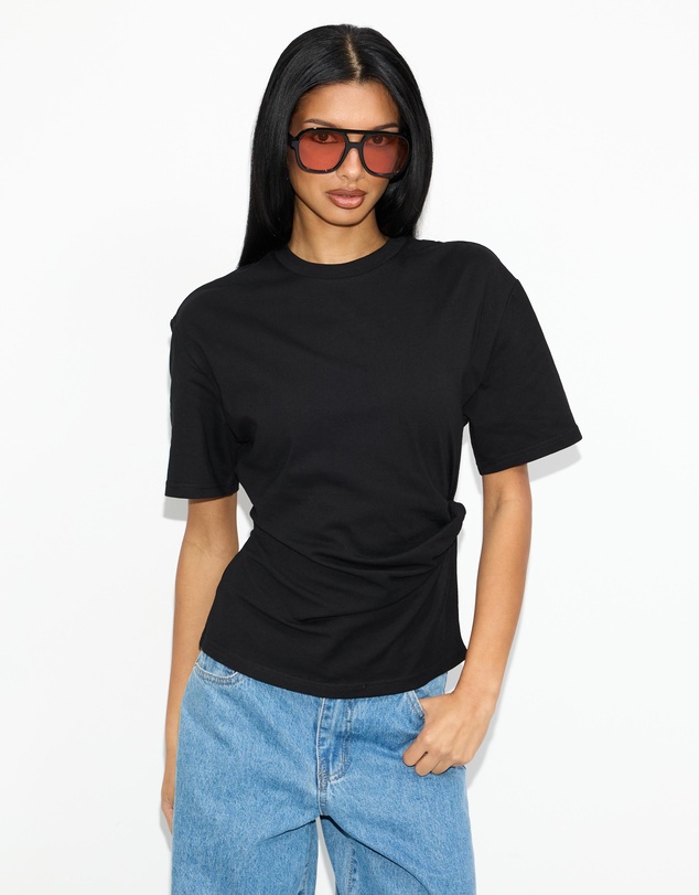 Dazie - Ava Twist Detail Short Sleeve Tee