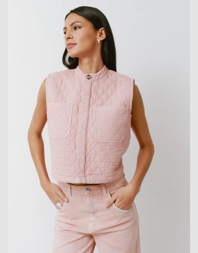 Seventy + Mochi Denim - Quilted Pablo Vest
