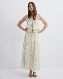 M.N.G - Godet Flower Skirt