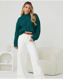 Esther & Co - Hadi Knit - Dark Green