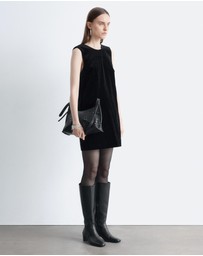 & Other Stories - Open Back Velvet Mini Dress