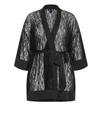 City Chic - Ingrid Lace Wrap Kimono