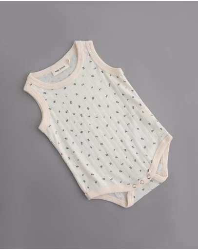 Tiny Trove - Luca Cotton Rib Pointelle Bodysuit - Babies