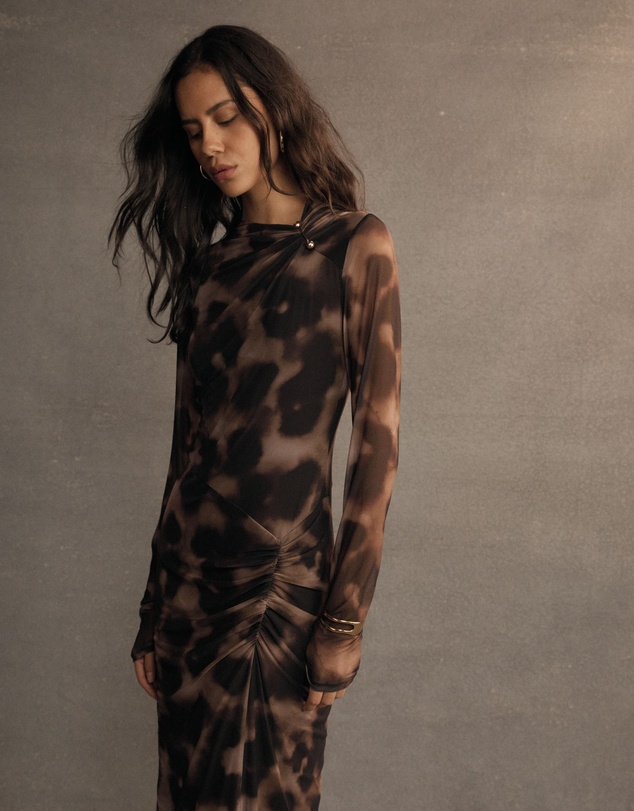 Forcast - Savanna Printed Mesh Dress
